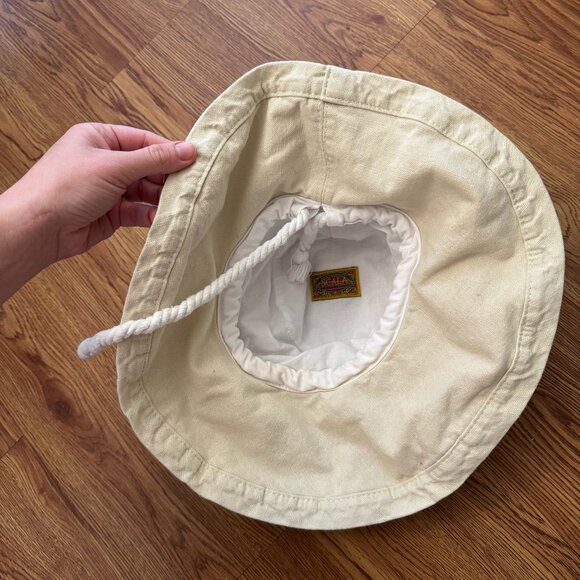 Scala Collezione Cotton Canvas Wide-Brim Sun Hat Size Small - Picture 4 of 5